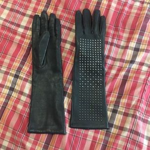 Neiman Marcus Studded Gloves
